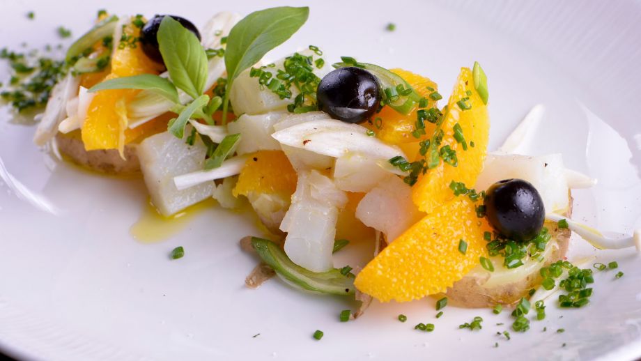 Ensalada de bacalao y naranja