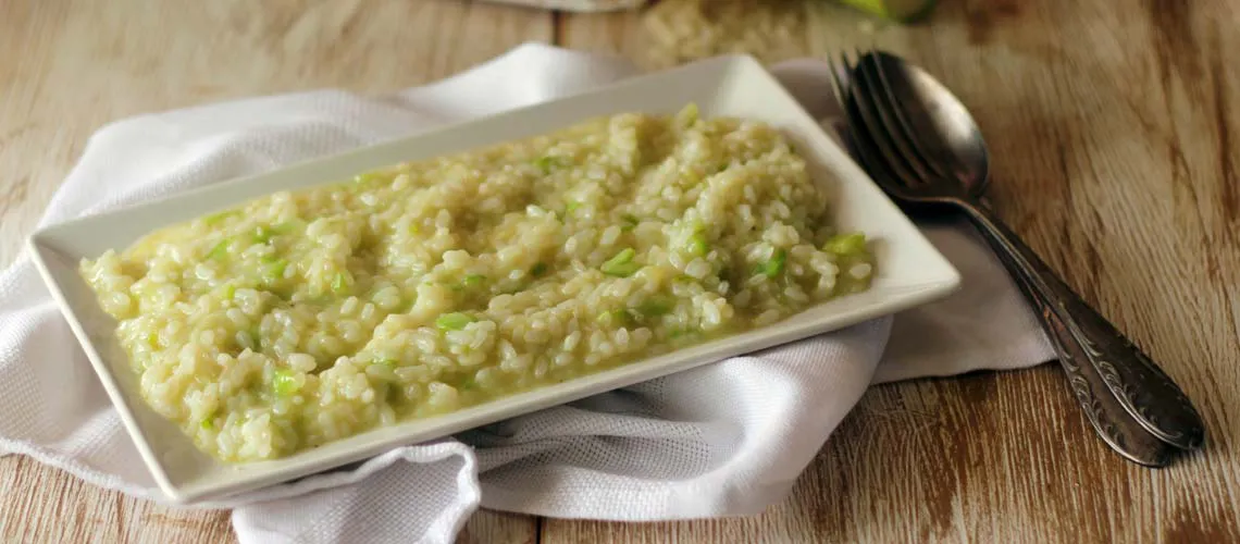 Arroz con coco y calabacín